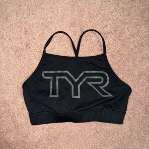 TYR Black High-Neck Sports Bra